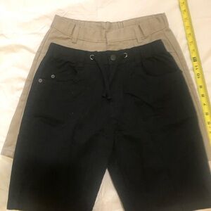 Black and Tan Shorts Set